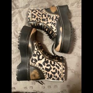 STEVE MADDEN cheetah studded boot
